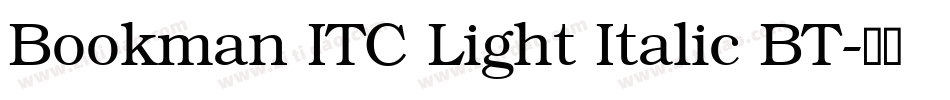 Bookman ITC Light Italic BT字体转换